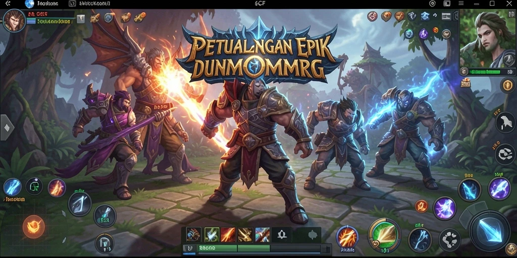 Tangkap momen seru dalam pertempuran MMORPG yang mendebarkan.