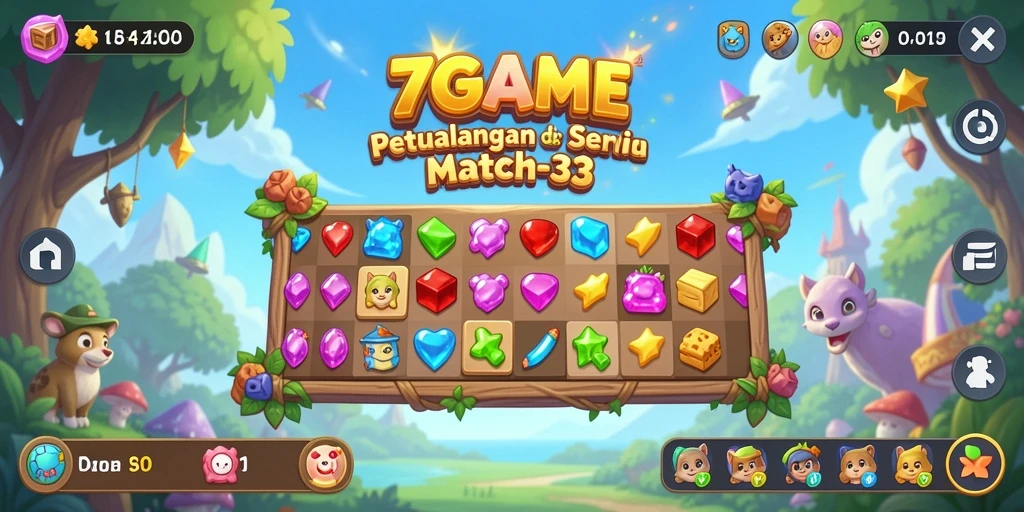 Tangkapan layar dari gameplay seru 7GAME Match-3.