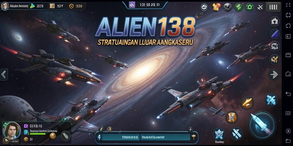Tampilan gameplay seru di ALIEN138 dengan karakter dan strategi luar angkasa.