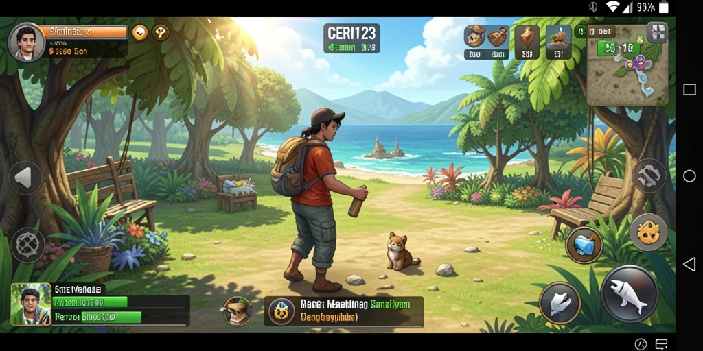 Tangkapan layar menampilkan gameplay seru CERI123 yang penuh warna.