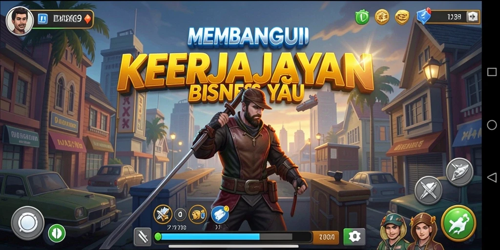 Screenshot gameplay DAX69 menampilkan pengelolaan bisnis yang seru.