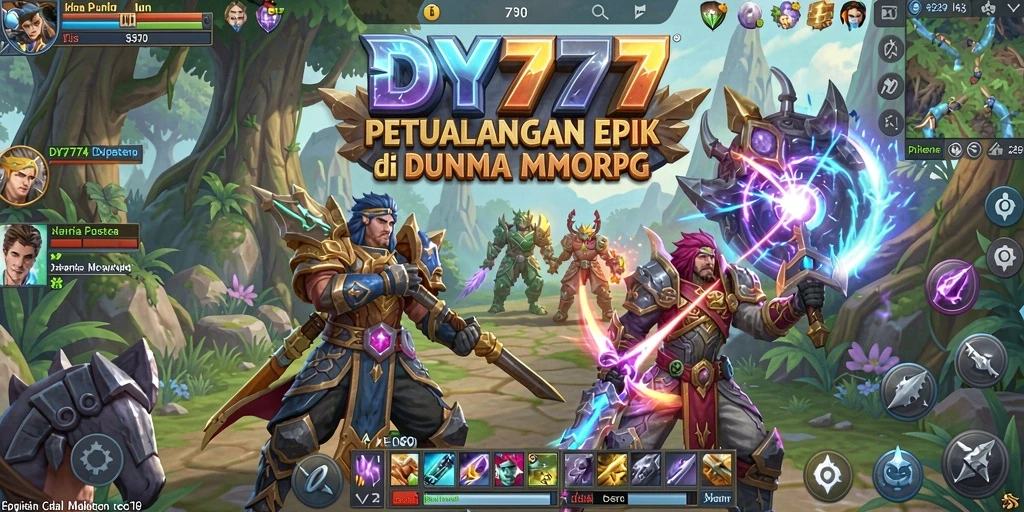 Tangkapan layar gameplay DY777 yang menampilkan aksi pertempuran seru.