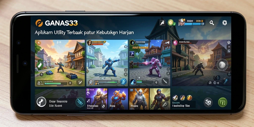 Screenshot utama GANAS33 menunjukkan antarmuka yang sederhana dan intuitif.