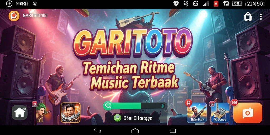 Screenshot GARITOTO menampilkan elemen gameplay musik yang interaktif dan seru.
