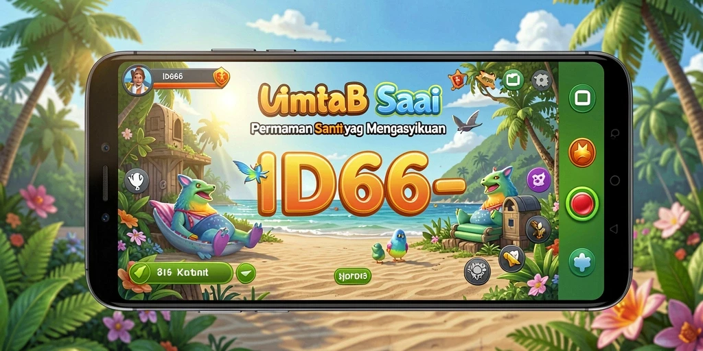 Gameplay ID66 yang menyenangkan dengan grafis cerah.