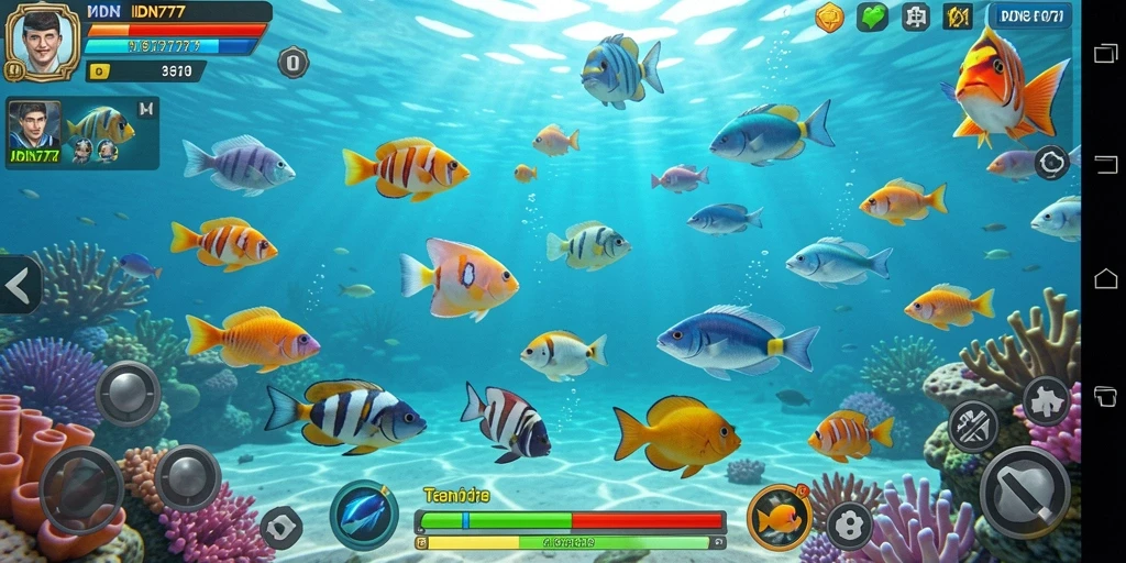 Screenshot gameplay Tembak Ikan IDN777 yang seru.