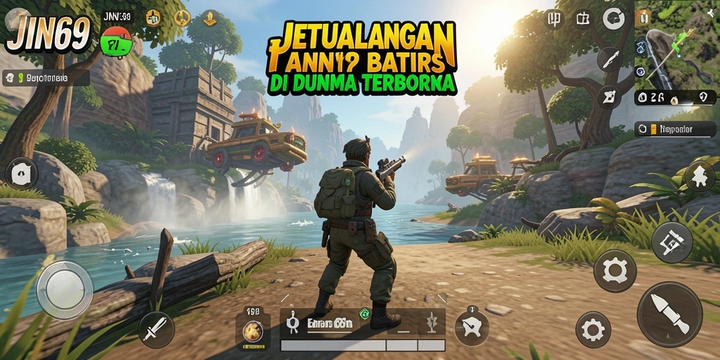 Tampilan gameplay JIN69 yang menakjubkan di dunia terbuka.
