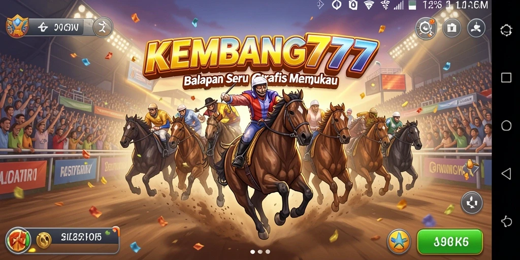 Tangkapan layar aksi balapan seru di KEMBANG777 dengan mobil kencang.