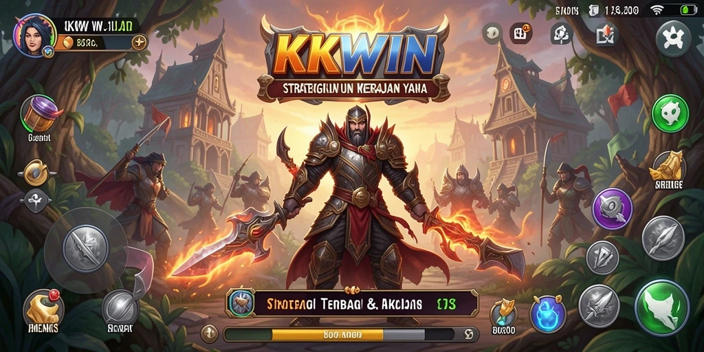Screenshot KKWIN menampilkan pertempuran strategi yang mendebarkan.