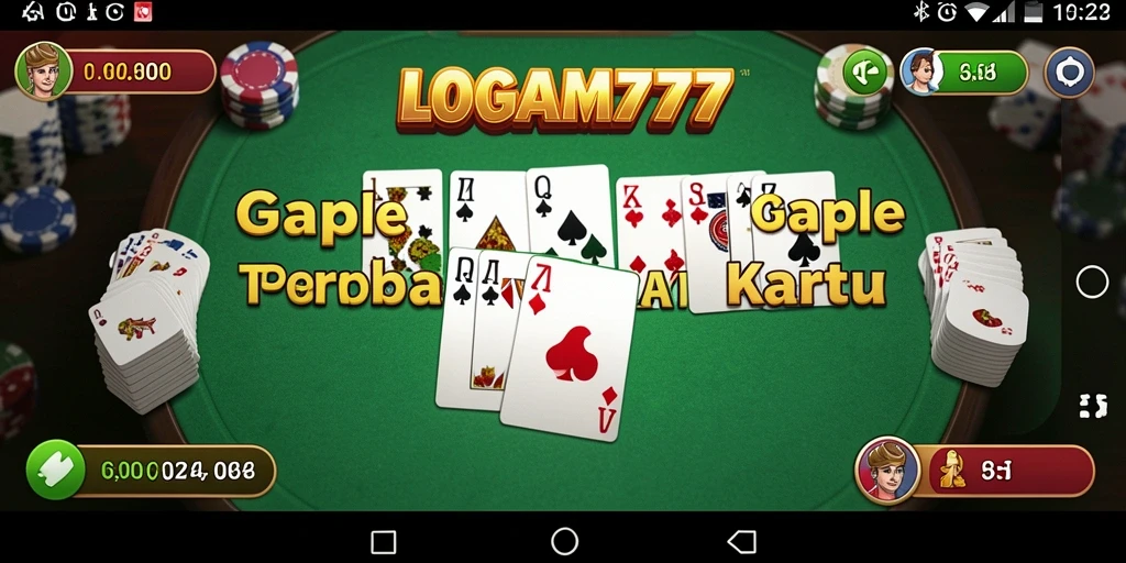 Tampilan gameplay LOGAM777 yang menarik dan interaktif pada permainan Gaple.