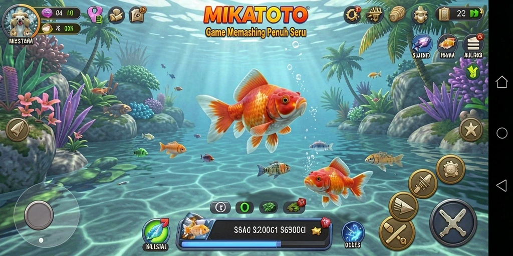 Tangkapan ikan besar di danau yang indah dalam MIKATOTO.