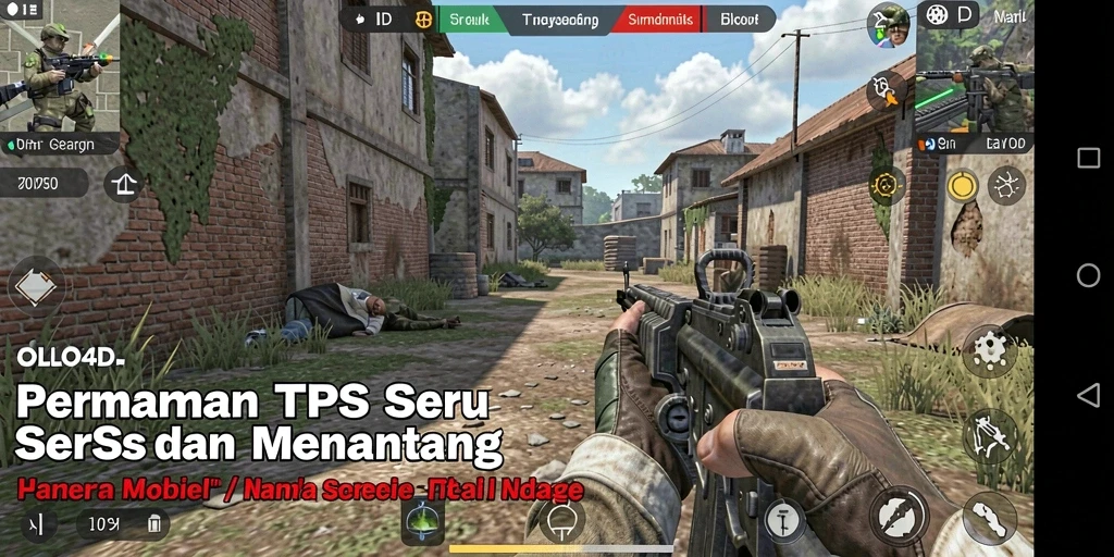 Screenshot menunjukkan aksi menegangkan dalam game TPS OLLO4D.