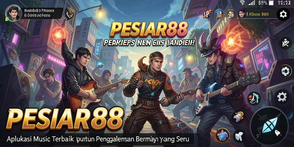 Tampilan utama PESIAR88 menampilkan antarmuka bernyanyi yang intuitif.