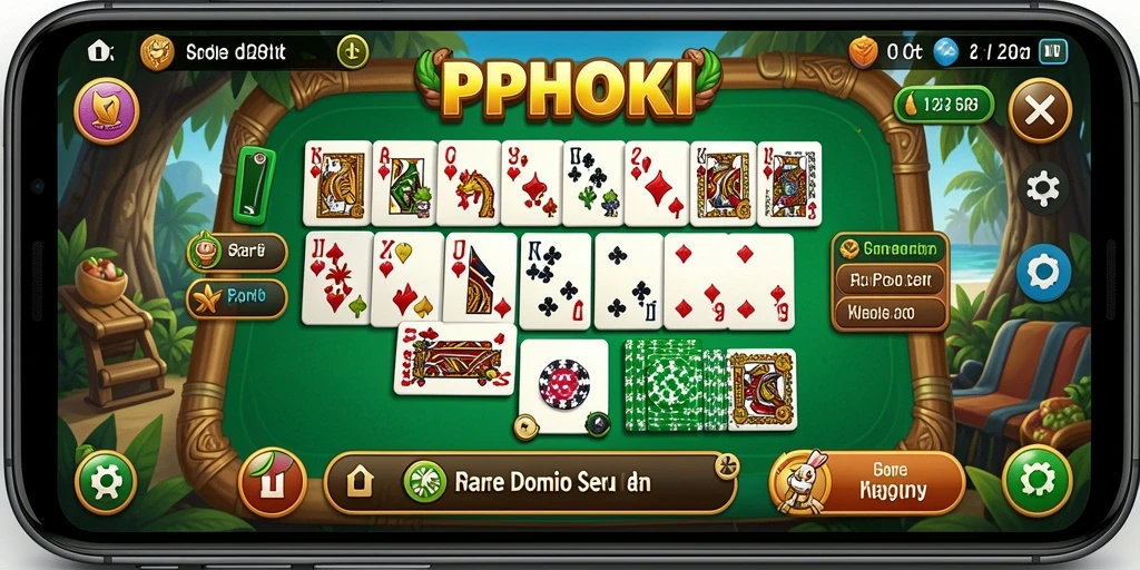 Tampilan gameplay seru di PPHOKI dengan Domino yang menantang.