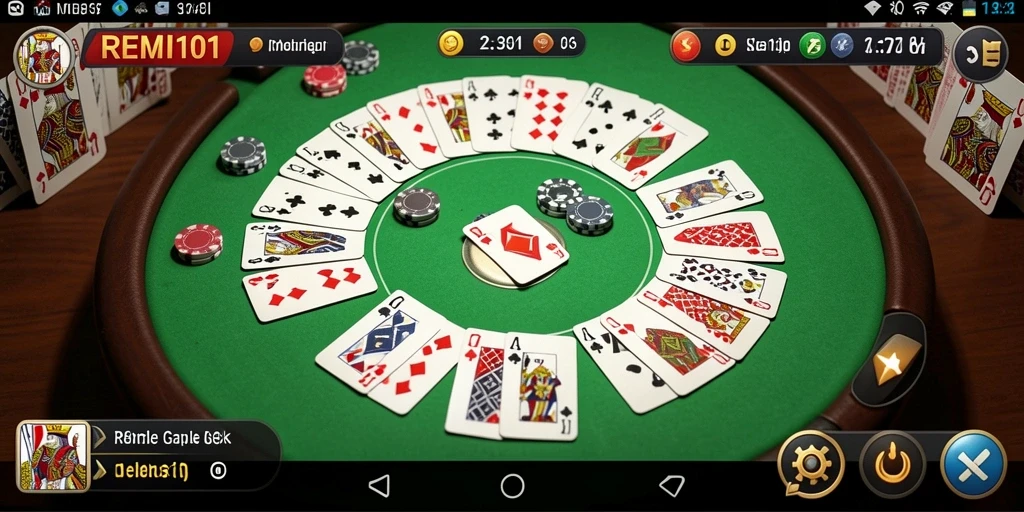 Tampilan gameplay Gaple yang seru dan mengasyikkan di REMI101.