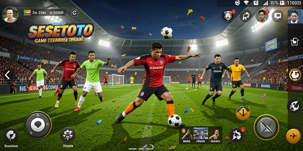 Screenshot SESETOTO menampilkan pertandingan seru dalam olahraga.