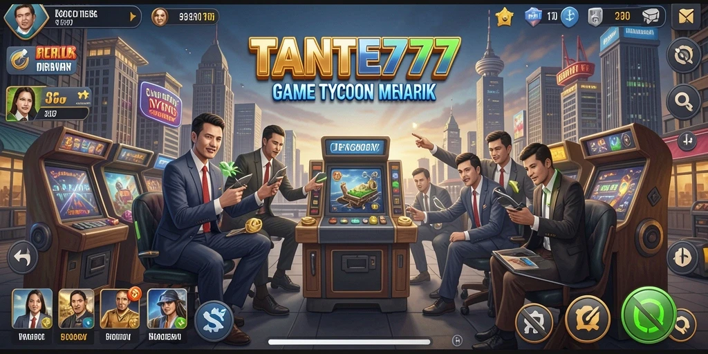 Screenshot utama TANTE777 menampilkan gameplay Tycoon yang seru.