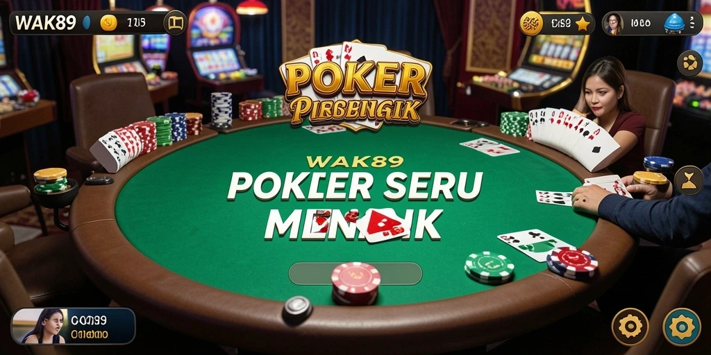 Screenshot WAK89 menampilkan aksi seru permainan poker.