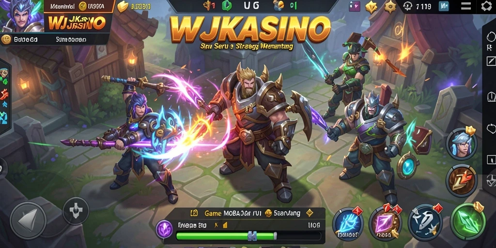 Tampilan gameplay seru dalam WJKASINO yang menguji strategi bertempur.